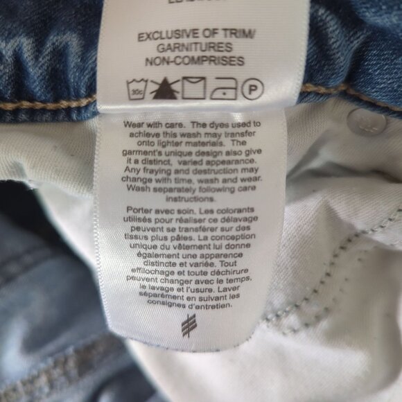 Silver Distressed Light Wash blue mid rise Elyse Straight Women's Jeans W34 L29 - Picture 10 of 16